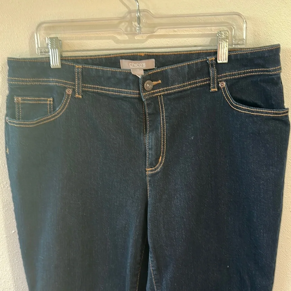 Chico's‎ Blue Straight Leg Jeans Classic Style